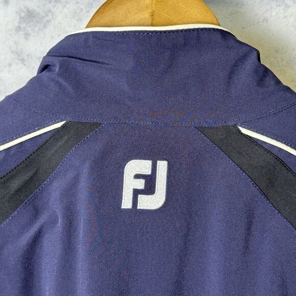 FJ Tour Collection Jacket Birmingham Full Zip Blue Mens Large Golf E1 - Picture 5 of 10